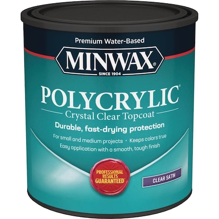 Minwax Polycrylic 1 Qt. Satin Water Based Protective Finish 63333444